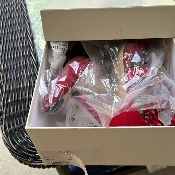 LK Bennett Loren High Heel Roca Red Suede Pumps 36 or 6 NIB dancing shoes - Picture 3 of 5